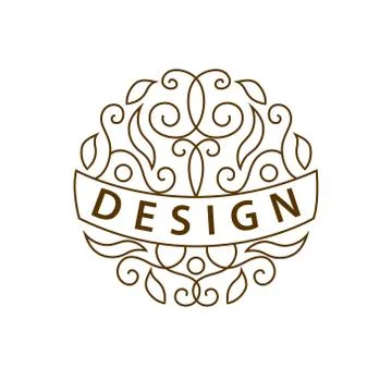 Monogram design elements, English letters. Elegant line art logo . Business.. Stock-Illustration