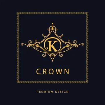 Monogram design elements, graceful template. Elegant line art logo design. .. Stock-Illustration