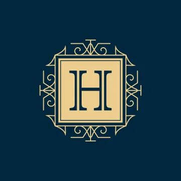 Monogram design elements, graceful template. Elegant line art logo . Busine.. Stock-Illustration