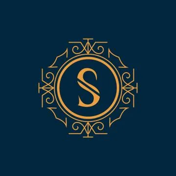 Monogram design elements, graceful template. Elegant line art logo . Busine.. Stock-Illustration