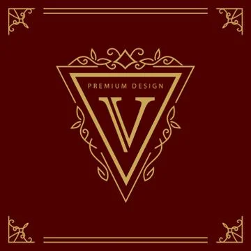 Monogram design elements, graceful template. Elegant line art logo . Busine.. 스톡 일러스트