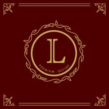 Monogram design elements, graceful template. Elegant line art logo . Busine.. Illustrazione stock