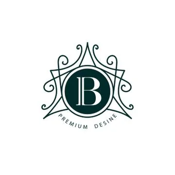 Monogram design elements, graceful template. Elegant line art logo . Busine.. Stock-Illustration