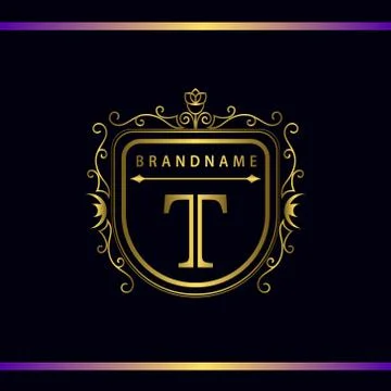 Monogram design elements, graceful template. Calligraphic elegant line art lo Stock Illustration