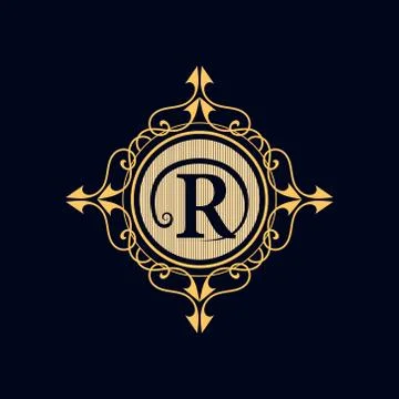 Monogram design elements, graceful template. Calligraphic elegant line logo Stock-Illustration