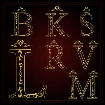 Monogram design elements, graceful template. Calligraphic elegant line logo Stock Illustration