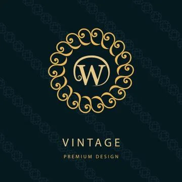 Monogram design elements, graceful template. Calligraphic elegant line logo Stock-Illustration