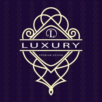 Monogram design elements, graceful template. logo design. Letter emblem B Stock-Illustration