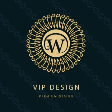 Monogram design elements, graceful template. Calligraphic elegant line art lo Stock-Illustration
