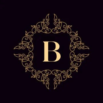 Monogram design elements, graceful template. Elegant line art logo . Business Stock-Illustration
