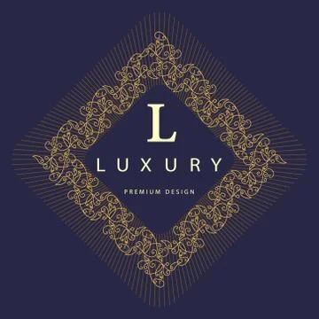 Monogram design elements, graceful template. Elegant line art logo . Business Stock-Illustration
