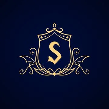 Monogram design elements, graceful template. Elegant line art logo . Business Stock-Illustration