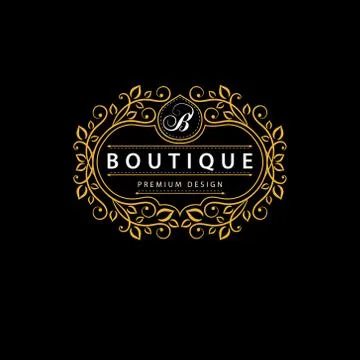 Monogram design elements, graceful template. Elegant line art logo . Business Illustrazione stock