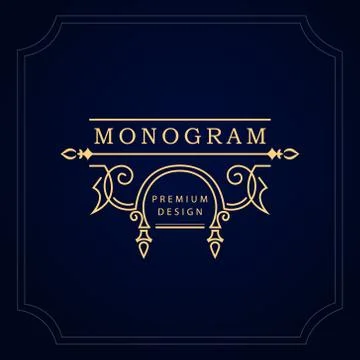 Monogram design elements, graceful template. Calligraphic elegant line logo Stock-Illustration