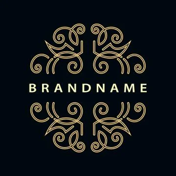 Monogram design elements, graceful template. Calligraphic elegant line logo Stock-Illustration