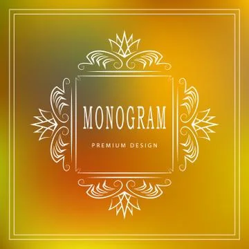 Monogram design elements, graceful template. Calligraphic Elegant line art  Stock-Illustration