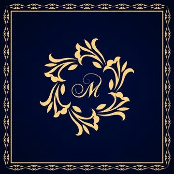 Monogram design elements, graceful template. Calligraphic Elegant line art   Stock-Illustration
