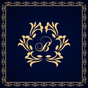 Monogram design elements, graceful template. Calligraphic Elegant line art  스톡 일러스트