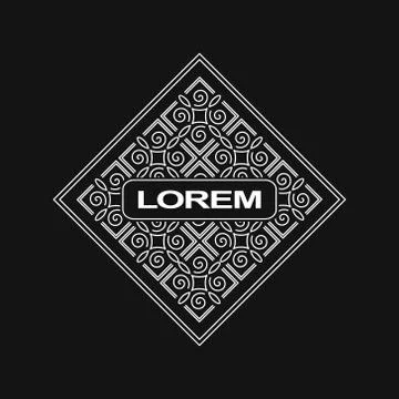 Monogram design elements, graceful template. Elegant line art logo . Retro   스톡 일러스트