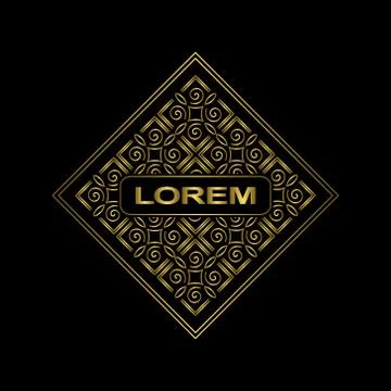 Monogram design elements, graceful template. Elegant line art logo . Retro  Stock-Illustration