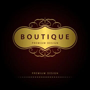 Monogram design elements, graceful template. Elegant line art logo . Business Illustrazione stock