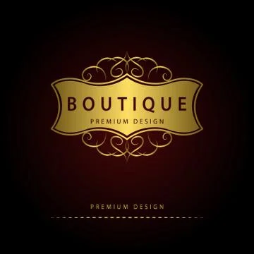 Monogram design elements, graceful template. Elegant line art logo . Business Illustrazione stock