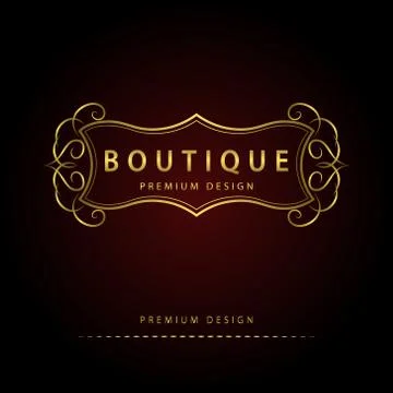 Monogram design elements, graceful template. Elegant line art logo . Business Stock-Illustration