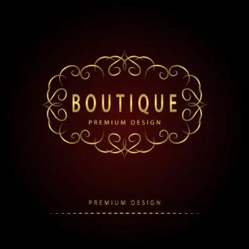 Monogram design elements, graceful template. Elegant line art logo . Business Stock-Illustration