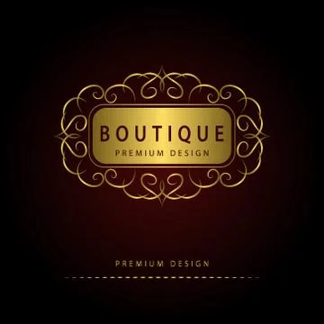 Monogram design elements, graceful template. Elegant line art logo . Business Stock-Illustration