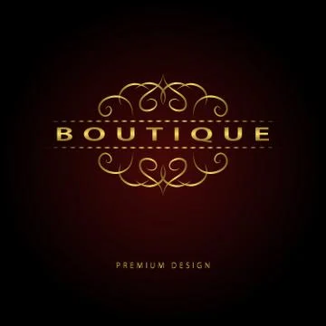Monogram design elements, graceful template. Elegant line art logo . Business Illustrazione stock