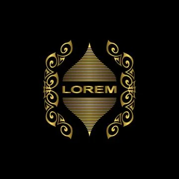 Monogram design elements, graceful template. Elegant line art logo design.   Stock Illustration