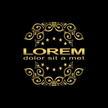 Monogram design elements, graceful template. Elegant line art logo design. Bu Stock Illustration