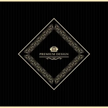 Monogram design elements, graceful template. Elegant line art logo design.   Stock Illustration