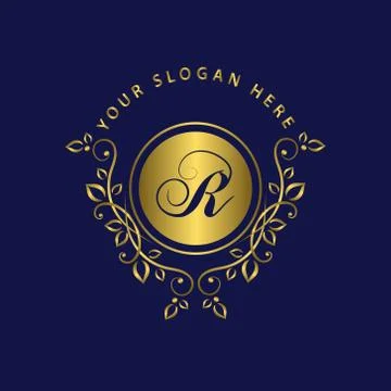 Monogram design elements graceful template. Calligraphic elegant line art log Stock-Illustration