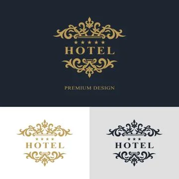 Monogram design elements, graceful template. Calligraphic elegant line art   Stock-Illustration