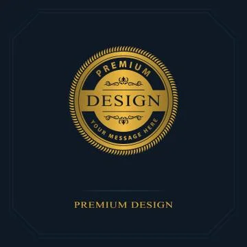 Monogram design elements, graceful template. Calligraphic elegant line art   Illustrazione stock