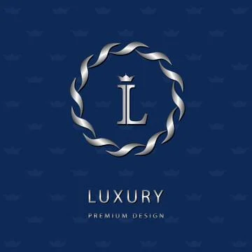 Monogram design template. Elegant line art logo I Illustrazione stock