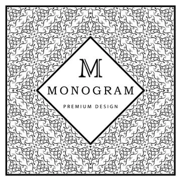 Monogram design template. Elegant logo sing M Stock-Illustration