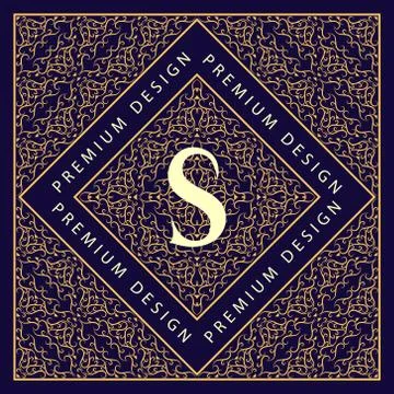 Monogram design template. Elegant logo sing S Stock-Illustration