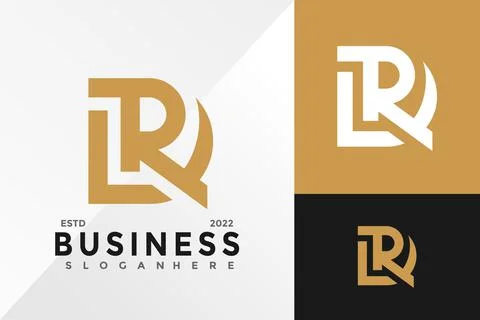 Monogram DR or RD Business Company Logo Design Vector illustration template Stock Illustration