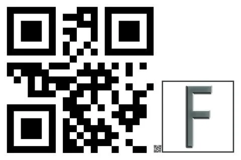 Monogram F QR code Stock Illustration