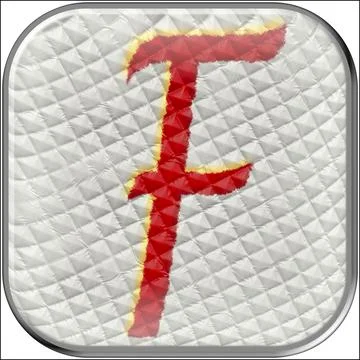 Monogram F on a quilt Stock Illustration