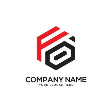 Monogram FO initial letter Logo Inspiration, F and O combination logo vector  Stock Illustration