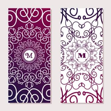 Monogram font vertical in intricate pattern vector illustration. Capital letter Illustrazione stock
