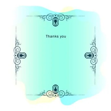 Monogram. Frame with delicate green. Beautiful stains of color. Stock Illustration