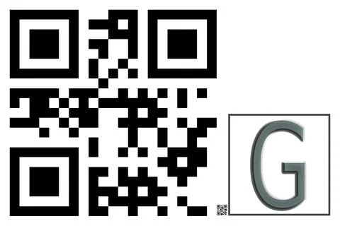 Monogram G QR code Illustrazione stock