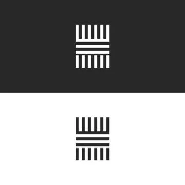 Monogram H letter logo linear design element, elegant hipster design element  Illustrazione stock