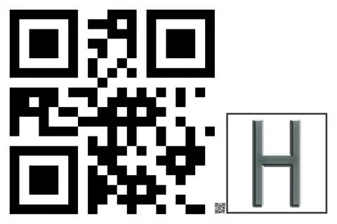 Monogram H QR code Illustrazione stock