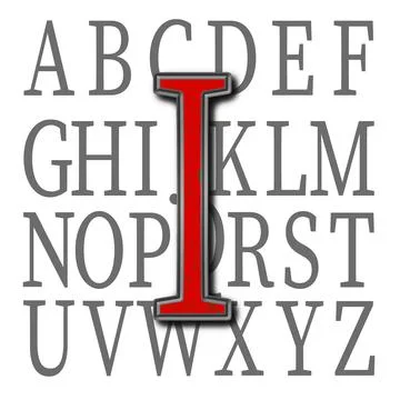 Monogram I Design: stony Stock Illustration