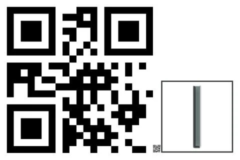 Monogram I QR code Illustrazione stock
